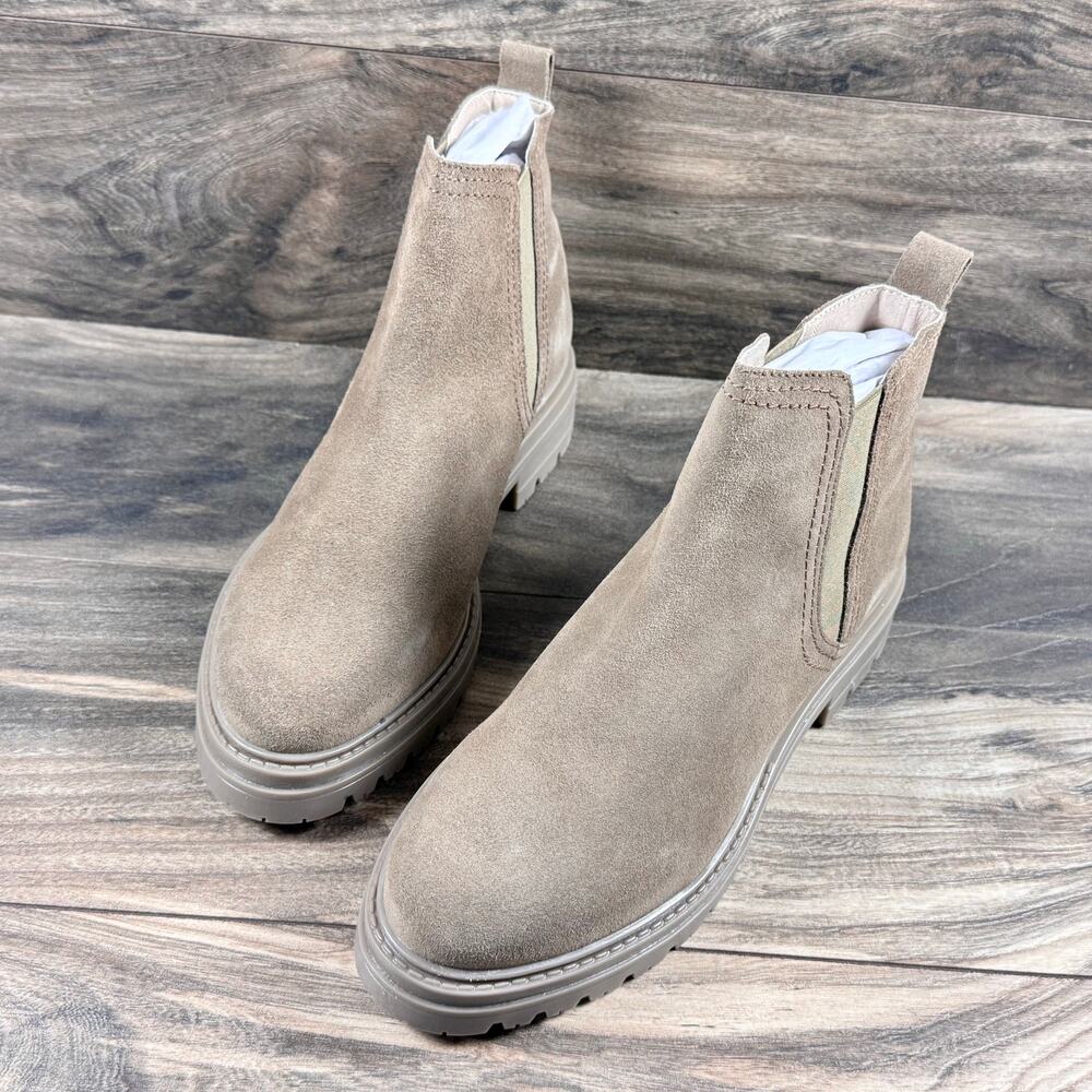 NIB Steve Madden Marceline 9M Taupe Suede Chelsea Ankle Boots Booties - Picture 5 of 11